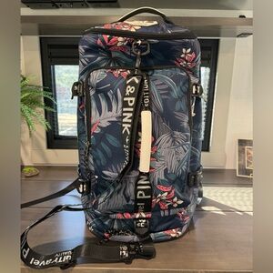 Colorful Travel Navy Floral Duffel bag/backpack
